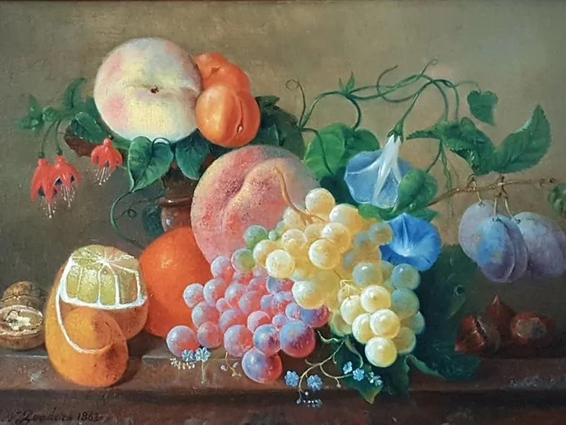 1824-Johannes Reekers (II) - Natura morta con frutta